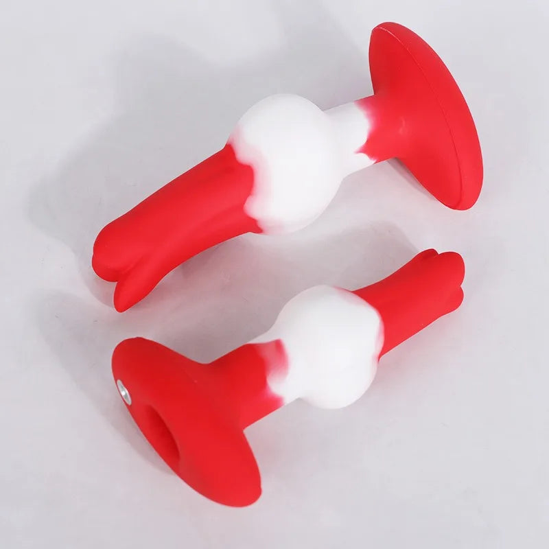 Cosplay Anal Dildos with Tail Sex Toys for Couple Silicone Dog Dildo Wearable Butt Plug with 35/65/95cm Fox Tail Gay Sex Games