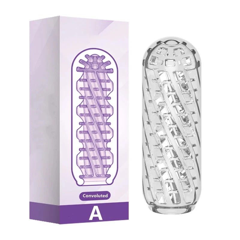 Male Masturbation Toys TPE Soft Clear Pocket Pussy Penis Sleeve Intimate Toys for Men Masturbation Tools Aadult Products 18 Sex