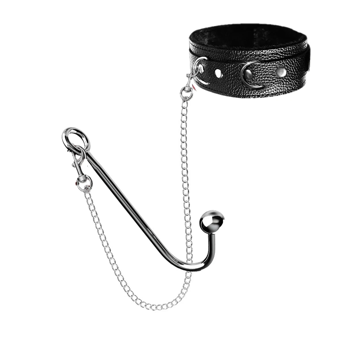 Steel Anal Hook Sex Bondage Set BDSM Adjustable Leather Collar Restraints For Adults SM Game Couples Hook Anal Sex Toys