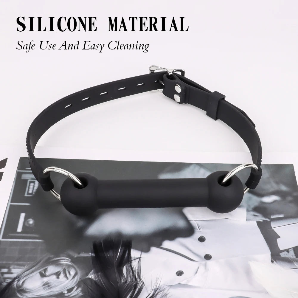 Oral Mouth Gag BDSM Bite Silicone Bone Gag SM Bondage Restraint Adult Sex Toys Ball Gag for Adults