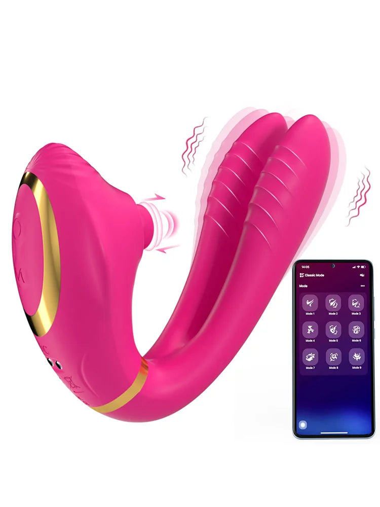 APP Vibrator Double Beat Double Vibration Vaginal Massager Clitoral Stimulator Multi-frequency Conversion Adult Woman Sex Toy