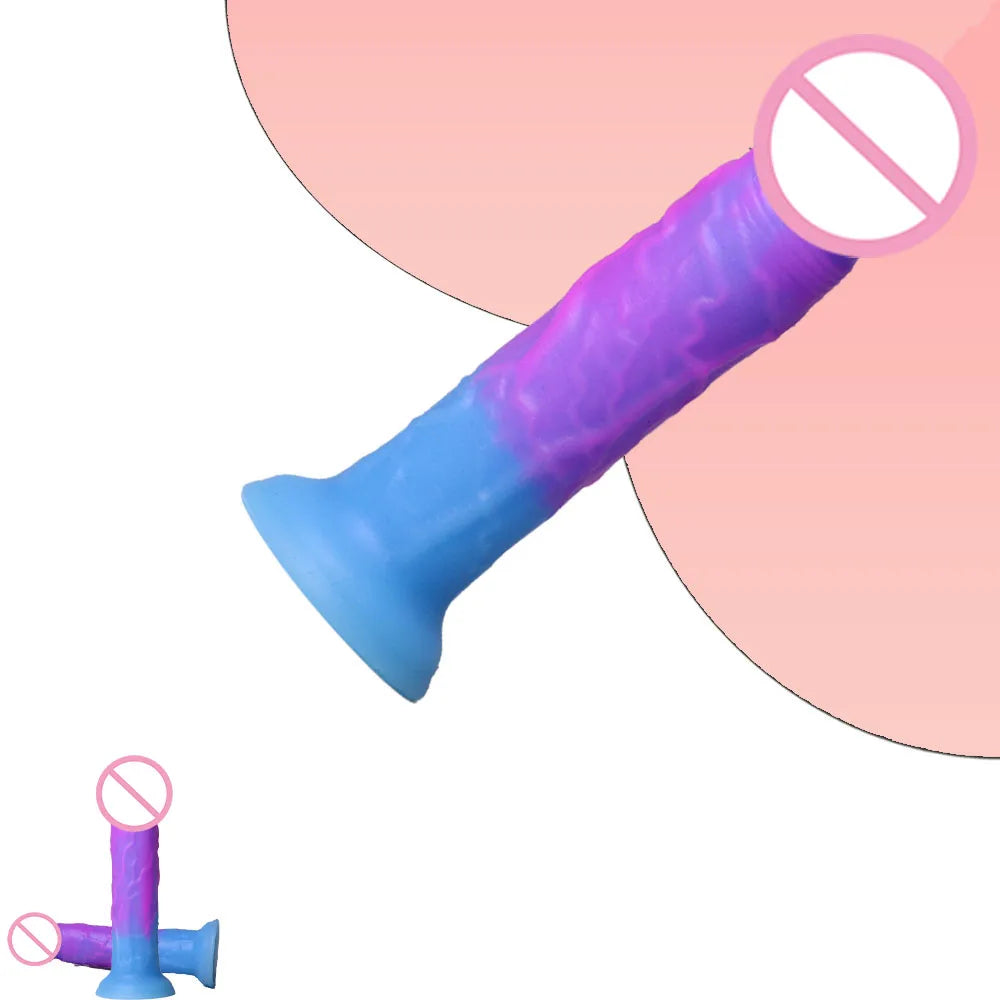 Factory price 5.9 inch realistic silicone dildo with powerful suction cups, hands-free, suitable for novices, women, couples