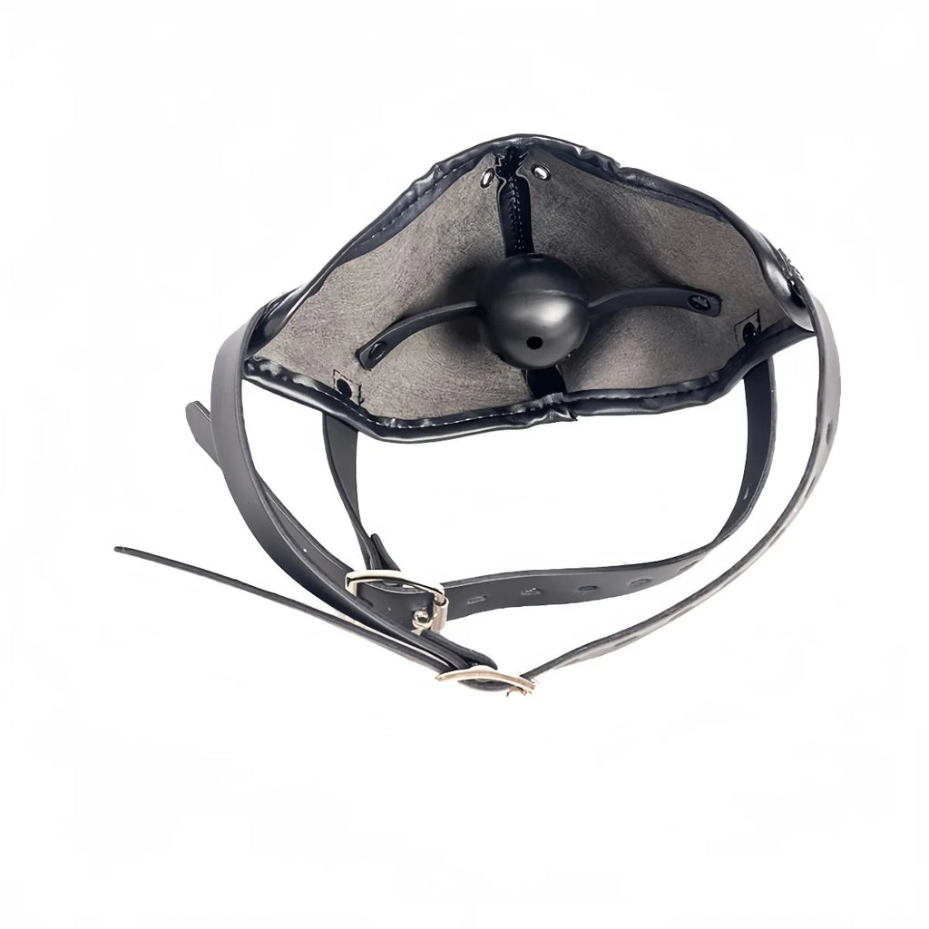 Head-mounted for Face Mask Mouth Gag Harness Adult Training Sex Toys for Women Men Gay Erotic Slave BDSM Bondage Punk Mask