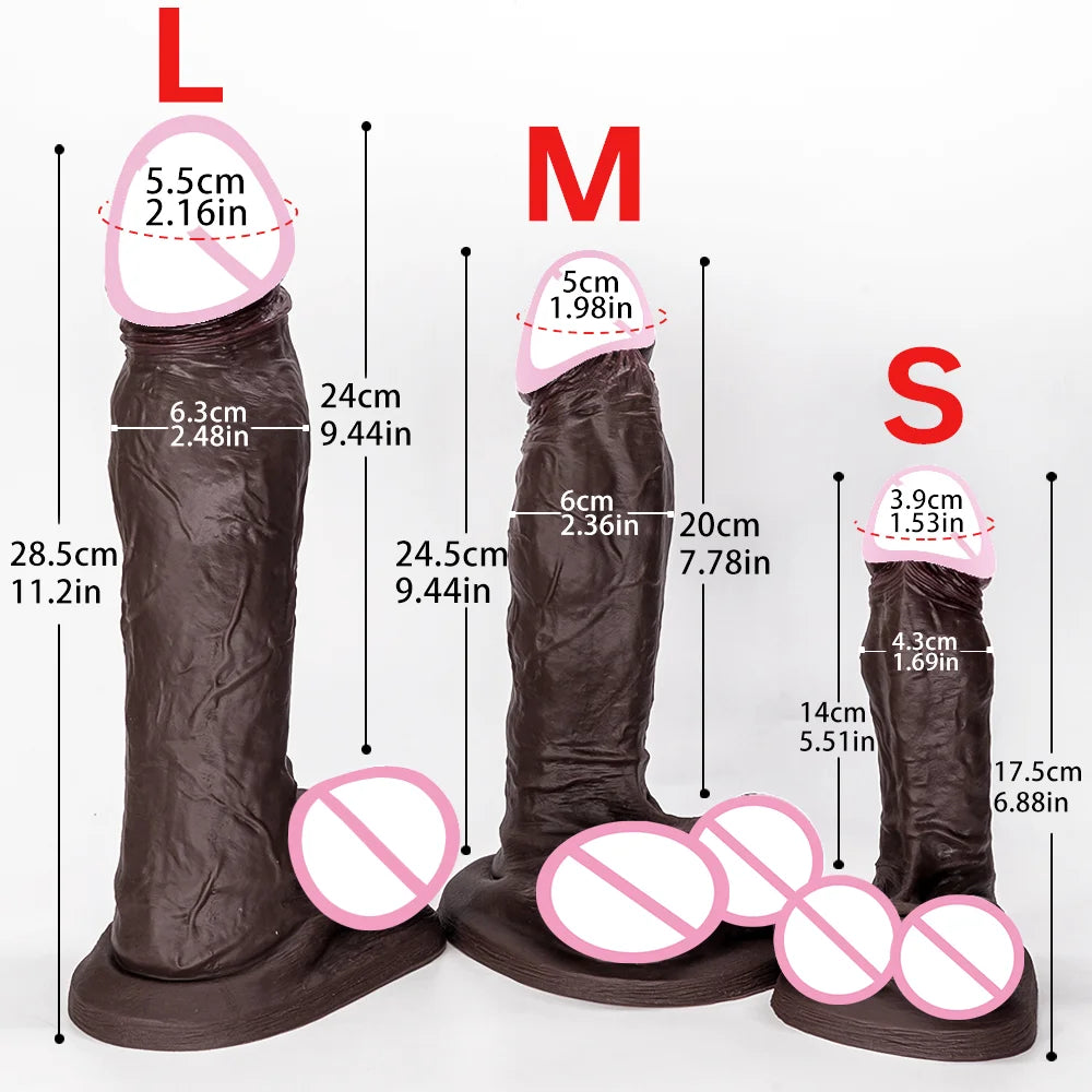 Soft Big Dildo Realistic Slicone Male Artificial Penis With Suction Cup Dick For Woman Masturbator Adult Sex Toys Stiff Dildos