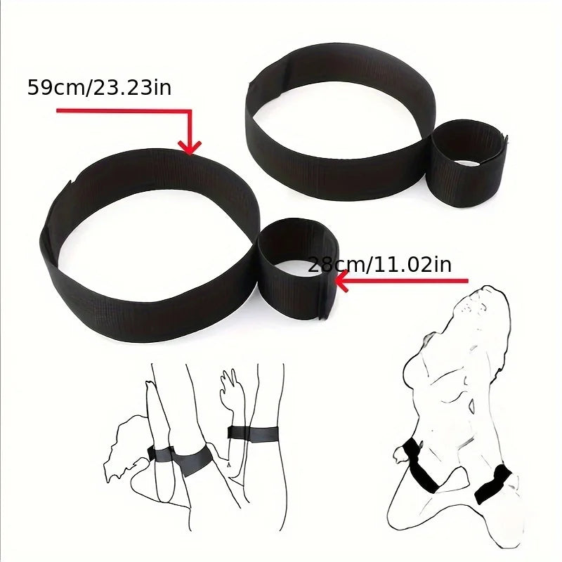 Adult BDSM Restraint - Wrist Restraint Couples Sex Toys with Hook and Loop Fastening Strap Sex Handcuff Set