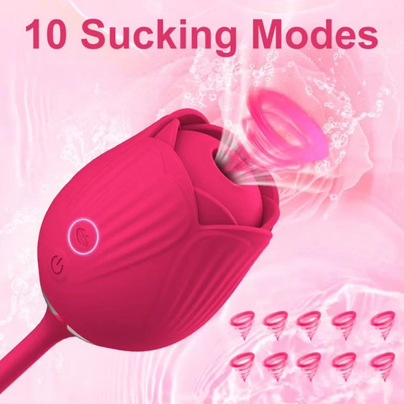 Licking Vibrator for Women Clitoral Nipple Stimulator Massager Thrusting Dildo 2 in 1 Sex Toy for Women Adult Sex Products