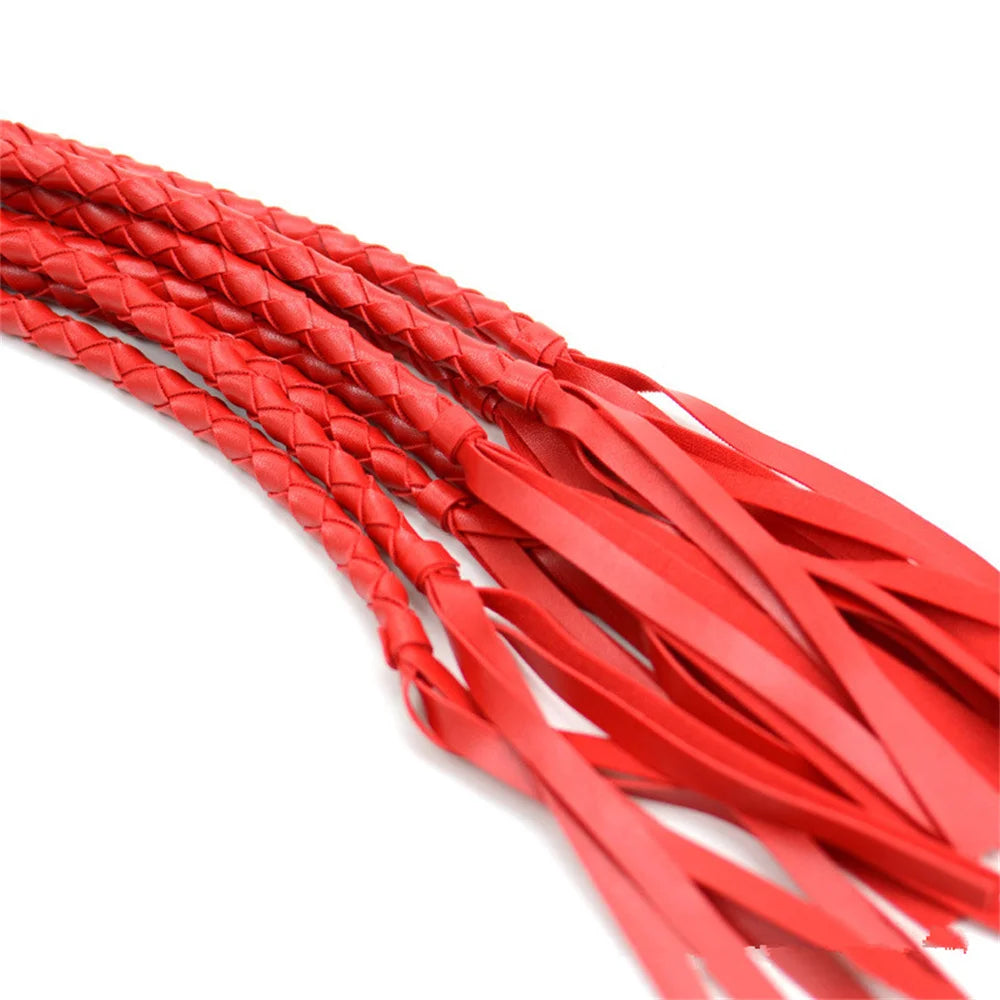 Durable Woven Pattern Leather Whip Bdsm Bondage Restraints Adult Games Sex Toys For Couples Flirting Erotic Products Party Props