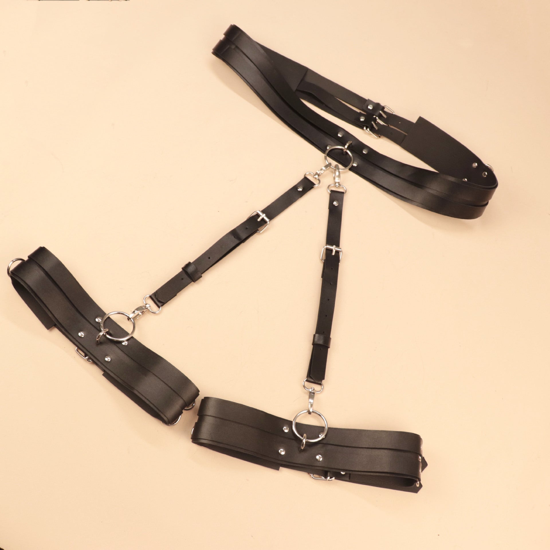 Sexy Bodys Lingerie Woman Leather Harness Bdsm Garter Belt Bondage Thigh Harness Seks Suspenders Strap Belt Stockings Female