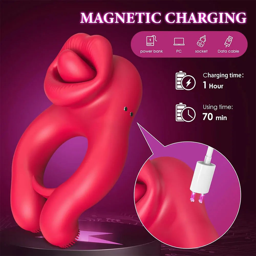 Vibrating Cock Ring for Men Couples Adult Sex Toys Penis Vibrator Clitoral Stimulator 10 Vibration Adjustable Vibrator Ring