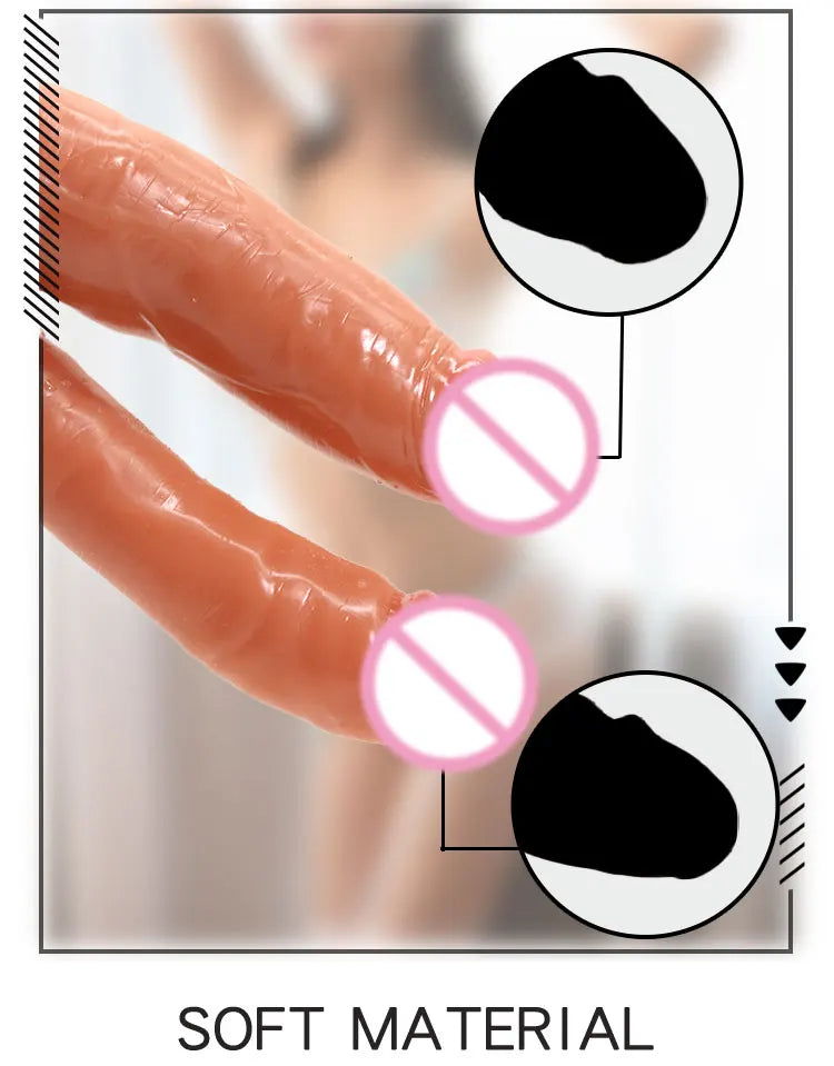 Double Dildo Sex Toys Anal Gode Strap-on Adult Supplies Sexshop Strapon God Gay Lesbian Masturbator Bdsm Erotic Artificial Penis