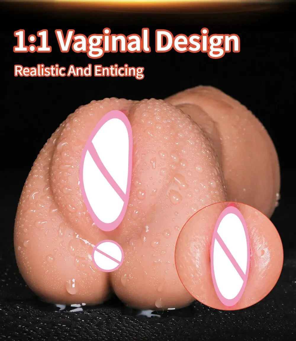 3 IN 1 Sex Toys Masturbation For Men Deep Throat Artificial Real Pussy Oral Male MasturbatorBlowjob Realistic Rubber Vagina