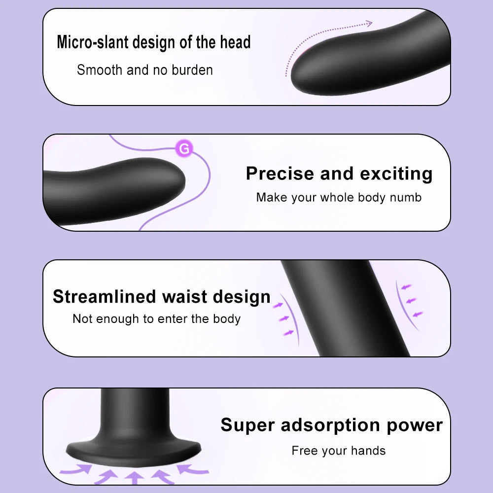 Flexible Liquid Silicone Dildo For Begginner Anal plug Prosate Massager G Spot Personal Massage Tool Suction Cup  Female Sex Toy