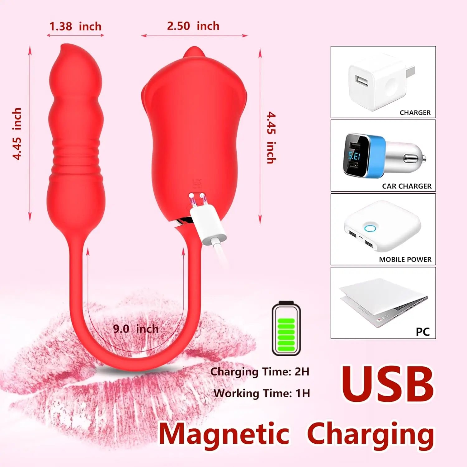 18+ adult Sex toys Rose Vibrator Women Toy Vibrator 3-in-1 Clitoral Stimulator Tongue penetration consolador vibrator orgasm