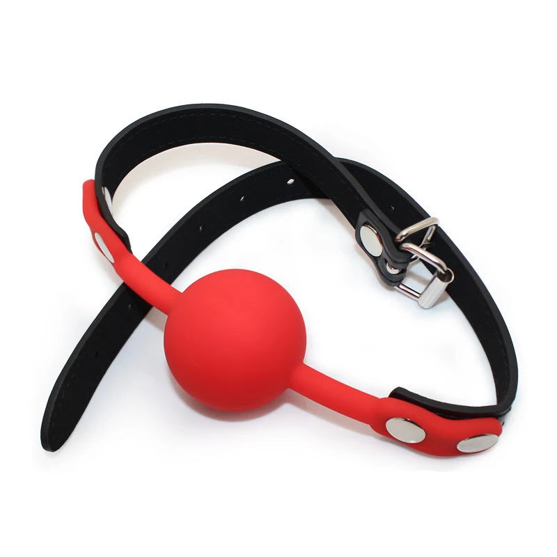 BDSM Adult Slave Harness Silicone Ball Open Mouth Gag BDSM Bondage Fetish Mouth Restraint Sex Toy for Woman Exotic Accessories