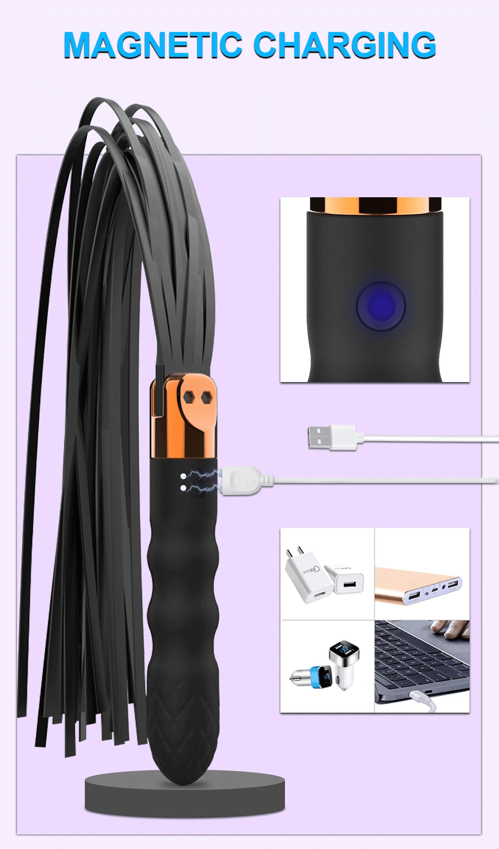 Leather Sex Whip Adults BDSM Anal Vibrator G Spot Massage SM Paddle Adult Play Bedroom Spanking Restraint Bondage Role Play 18+