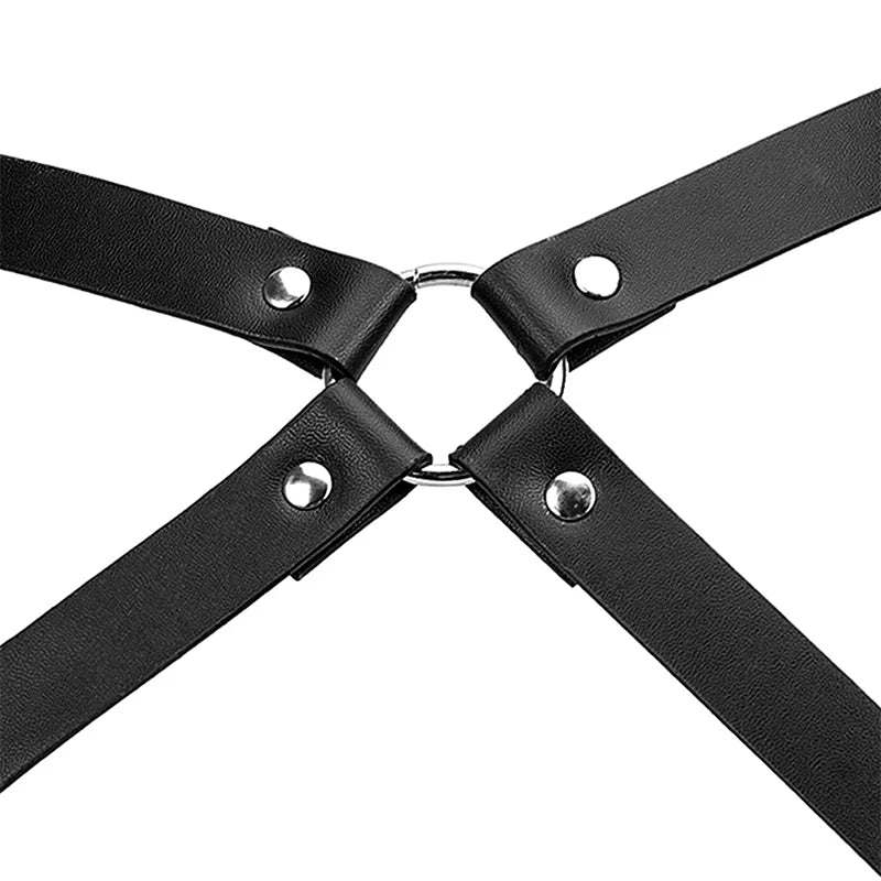 Bdsm Bondage Leg Harness Garter Belt Erotic Lingerie Women Body Garters Gothic Lenceria Mujer Sexy Bow PU Leather Harness Belts