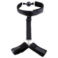 BDSM Sexy Bondage With Handcuffs Ankle Cuffs Adjustable Straps Breast Clip Oral Plug Adult Game Erotic Sex Toy for Women Couples
