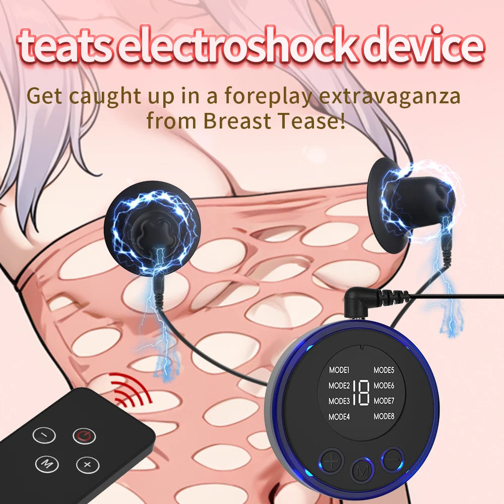Sex Toys 18+ Electric Shock Nipples Clamps Breast Stimulation Metal Labium Clitoris Clips Slave Bdsm Bondage Chest Massage Bdsm