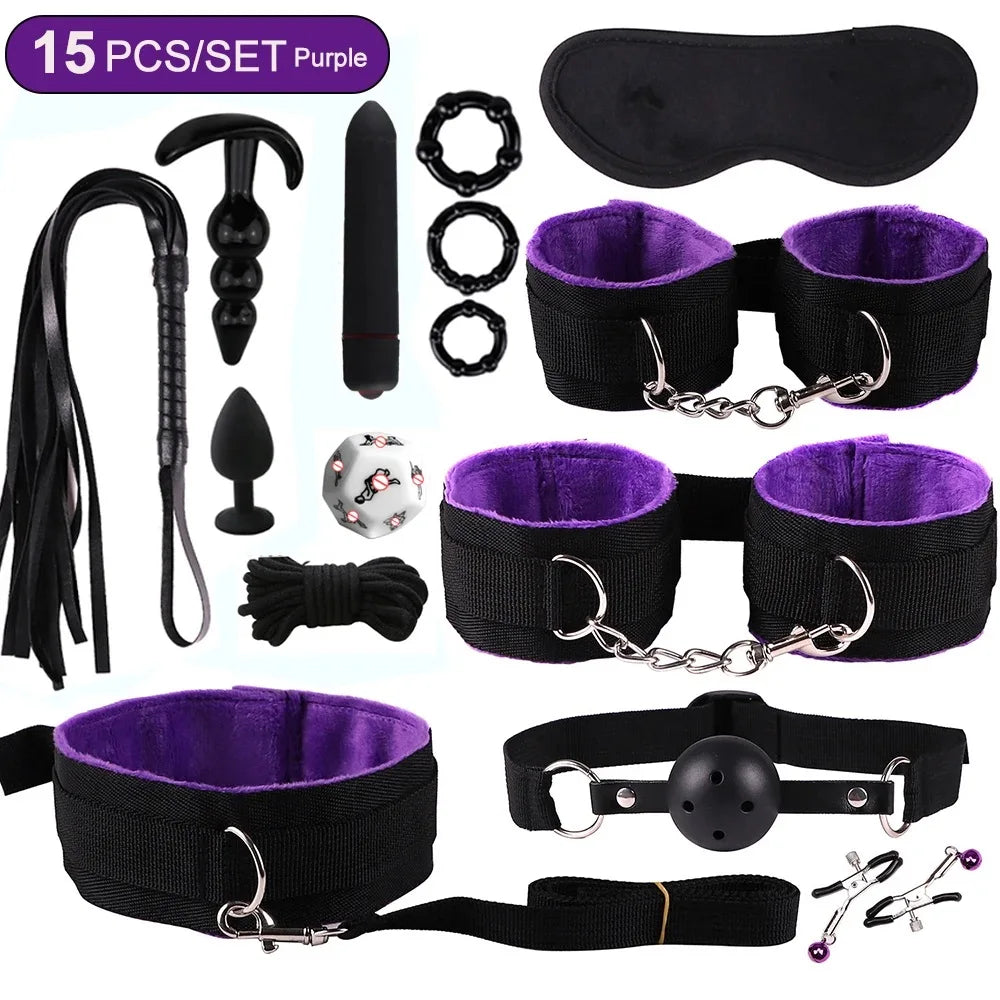 Sex toys for women BDSM sexual couples kit erotic accessories handcuffs for session Anal plug sex game Adult Sexy Toys sexy shop