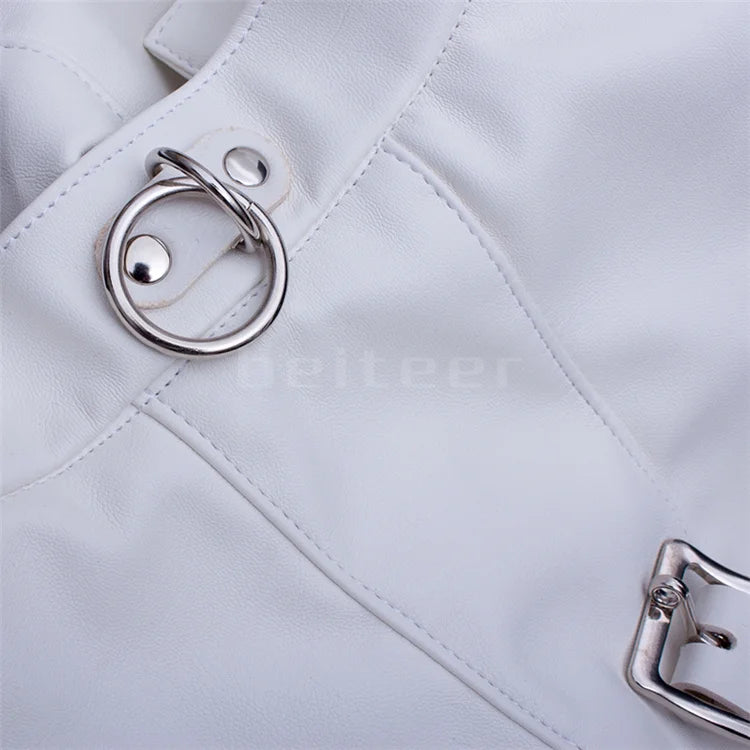 BDSM PU Leather Straitjacket Bondage Body Harness Adult Game Straight Jacket Halloween Clubwear Costume Armbinder Sex Toys Women