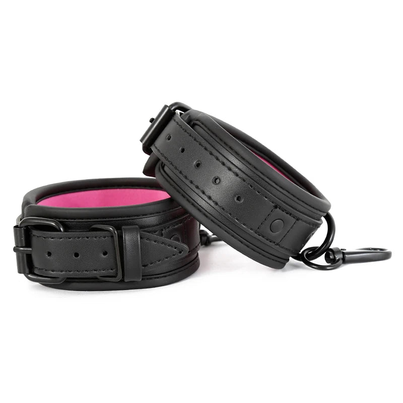 Bdsm Handcuffs Ankle Cuff Adjustable PU Leather Handcuffs Police Sex Bondage Restraints Adult Sex Toys For Woman Couples
