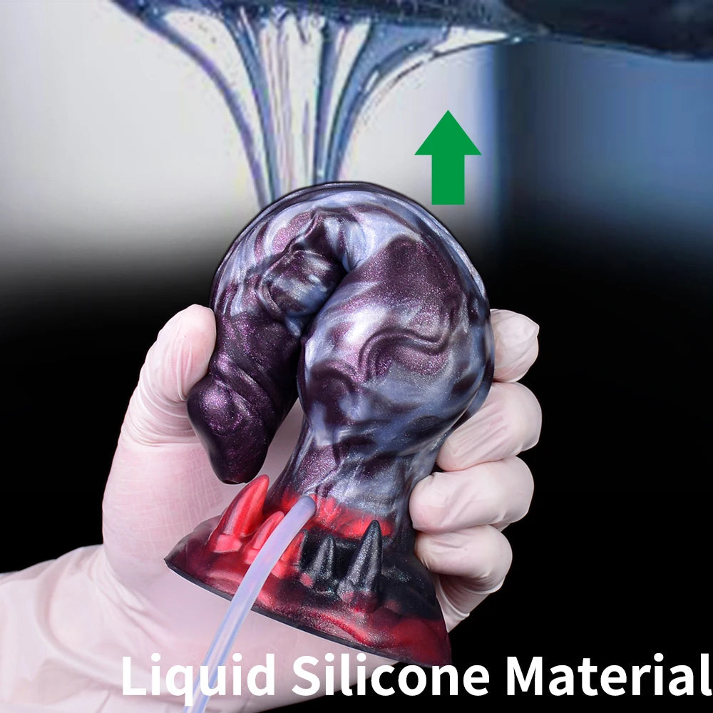 SMMQ Silicone Squirting Dildo With Dog Knot Ejaculation Penis Female Vagina Masturbation Adult Sex Toy Shop 18