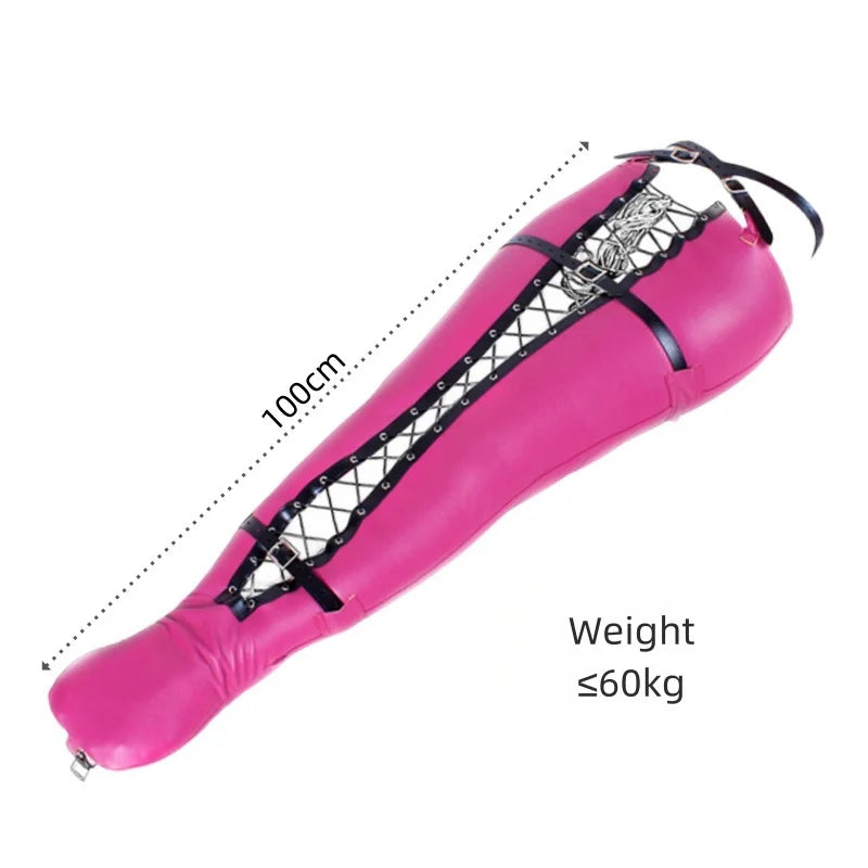 BDSM Leather Calf Cuffs Bondage Accessories with Fetish Restraint Bag Belts for Couple Orbs Vagina Clitoris Stimulator Sex Toys