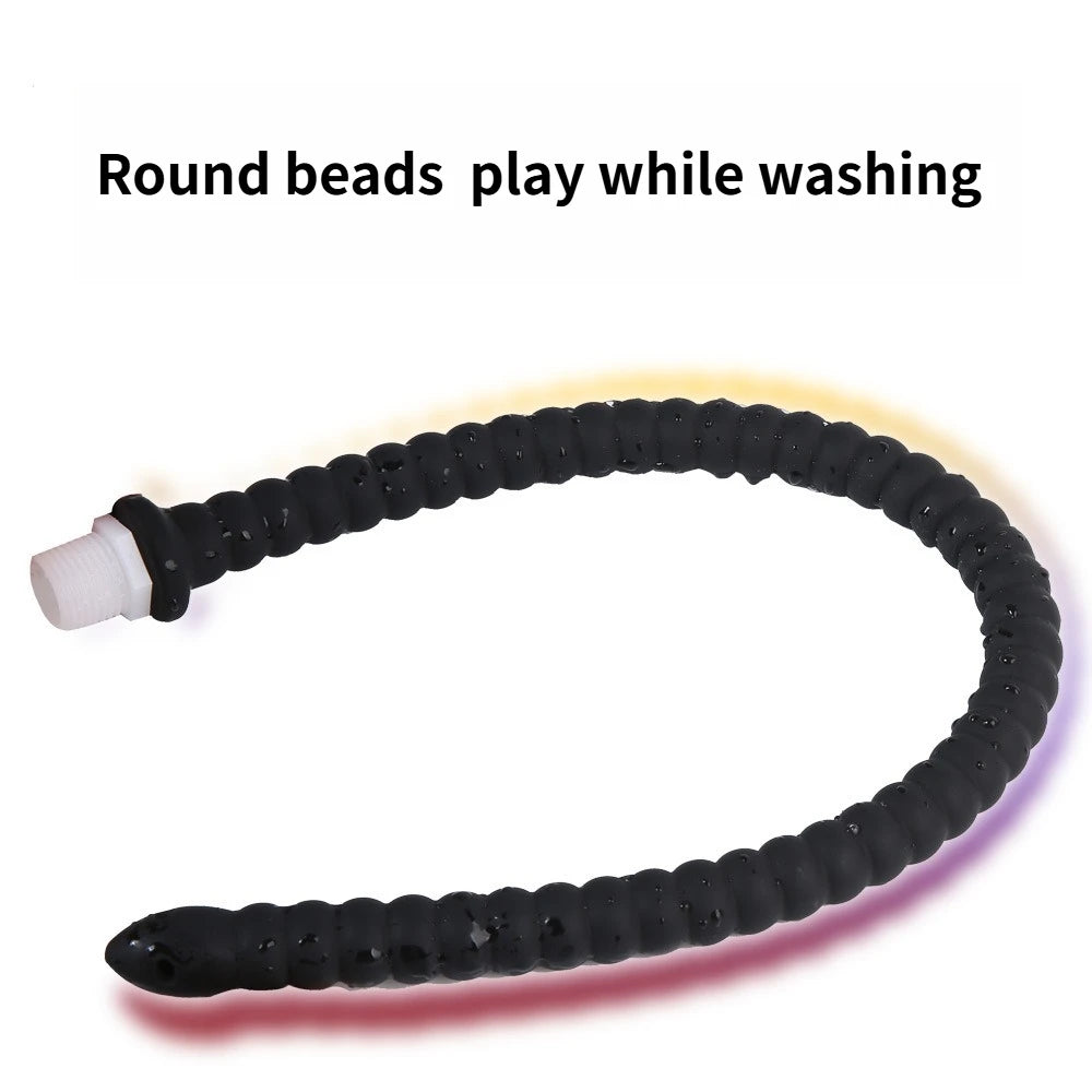 Long Silicone Butt Plug Vaginal Douche Tail Plug Accessory Suitable for Couples Deep Penetration Experience Adult Sex Toys 18+
