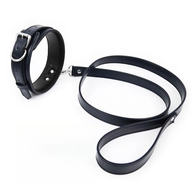 BDSM Bondage Set with Belt Wrist and Thigh Cuffs Cross Buckles Adult Play Bondage Handcuffs and Footcuffs Adjustable SM Games