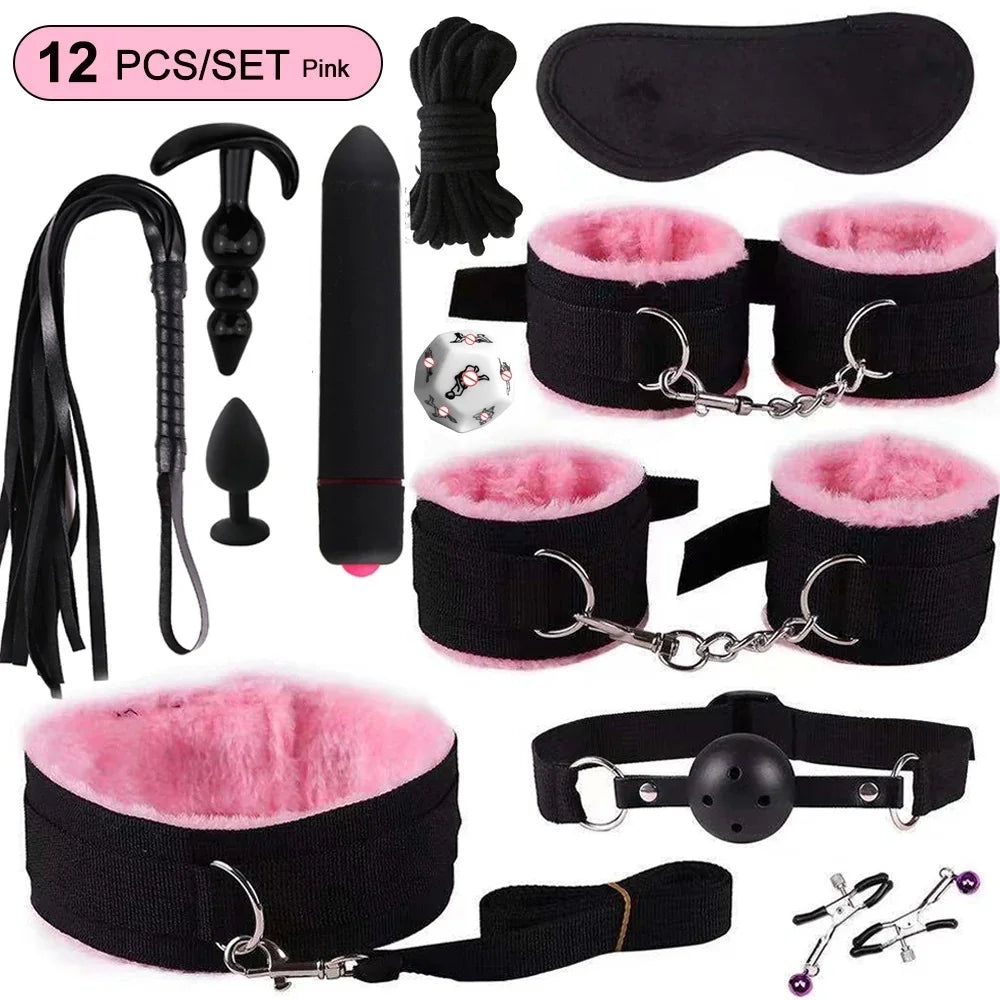 Sex toys for women BDSM sexual couples kit erotic accessories handcuffs for session Anal plug sex game Adult Sexy Toys sexy shop