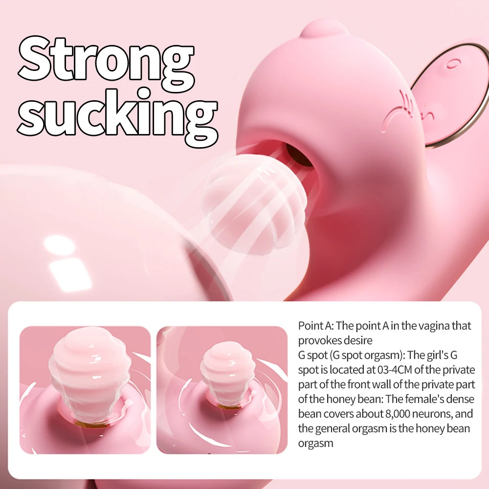 Powerful Vibrator For Women Dildo Clitoris Stimulator Wand Female Masturbation Adult Couple Sex Toys Tongue Licking & Vibration