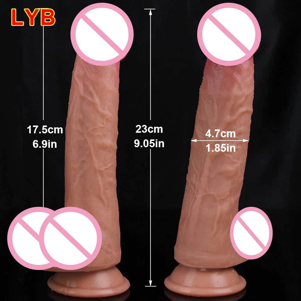 32CM Realistic Silicone Dildo Super Large Penis Sex Toy For Men Women With Thick Glans Real Dong Powerful Suction Cup Stiff Cock