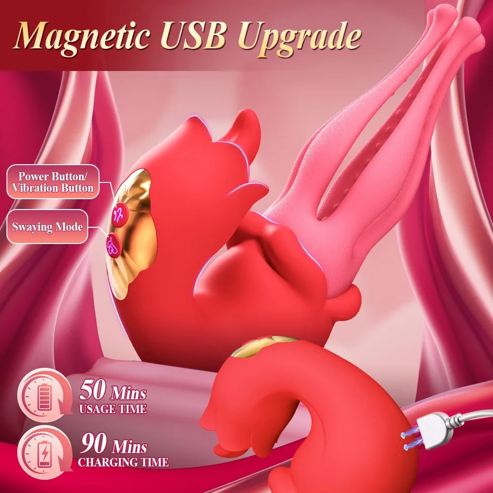 Couples' Sex Toys Male Penis Exerciser Female Clitoral Stimulator 3 in 1 Multi-Power Modes Unisex Masturbation Tool