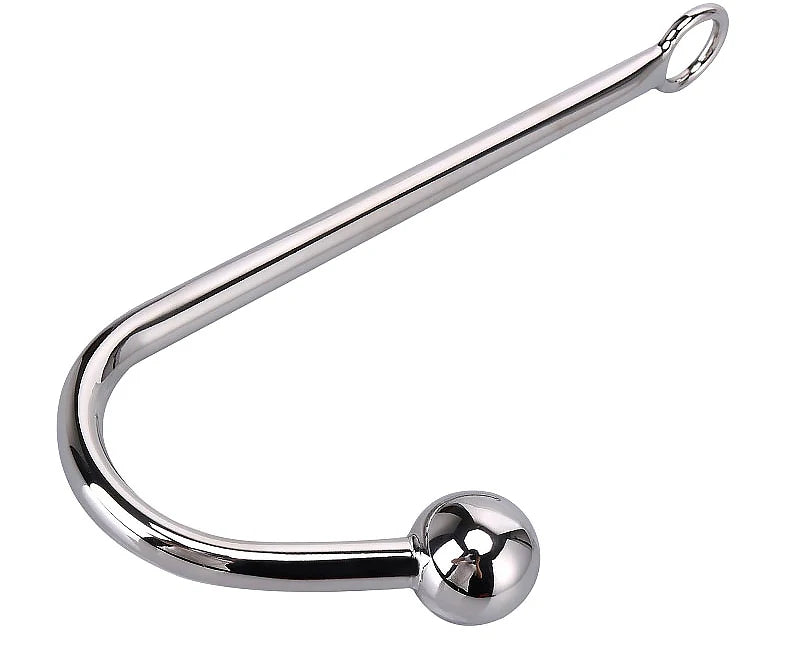 Stainless Steel Anal Hook With Anal Beads Hole Anal Hook Metal Butt Plug Anal Sex Toys Adult Product No Vibrator For Men Gay