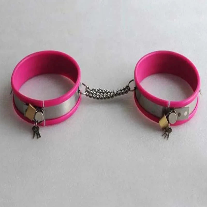 Stainless Steel Silicone Thigh Ring Cuffs Chastity Belt Bdsm Accessories Adult Games Cosplay Bondage Restraints Sexy Toys