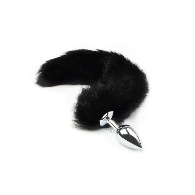 Sex Toys for Woman Cosplay Fox Mask Tail Anal Plug Metal Anus Butt Plug Mask Half Cat Mask Party Sexy Adult Mask Game