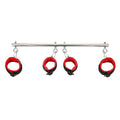 BDSM Bondage Kit Stainless Steel Extendable Spreader Bar Slave Handcuffs Ankle Cuffs Fetish Restraints Set Sex Toys for Couples