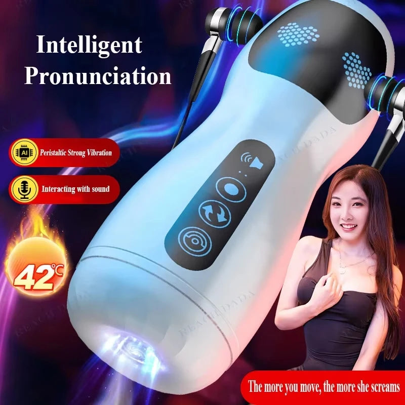 Sex Toys Male Masturbator Cup Sucking Heating Strong Vibration Multiple Ways To Play More Casual More Safer More Portable