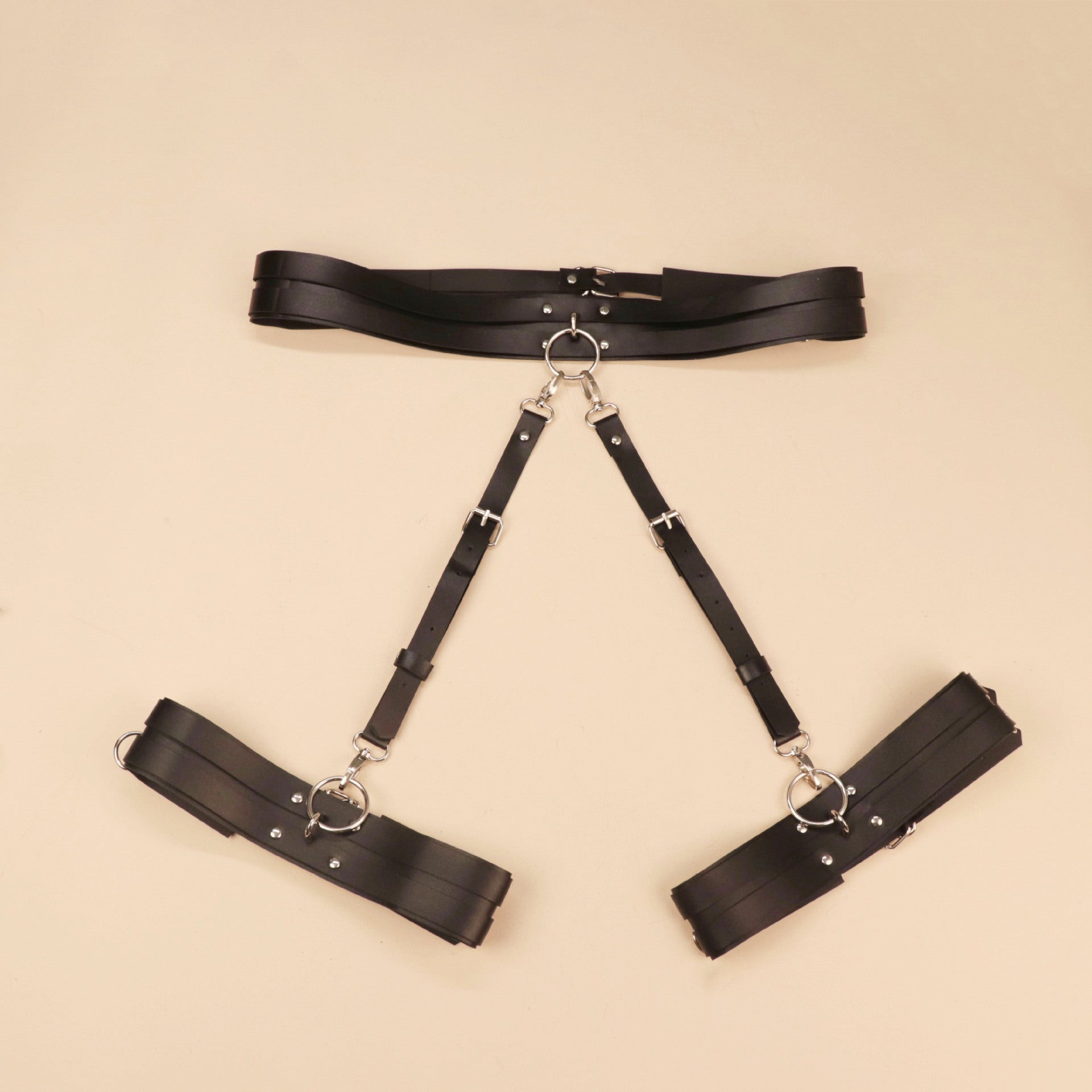 Sexy Bodys Lingerie Woman Leather Harness Bdsm Garter Belt Bondage Thigh Harness Seks Suspenders Strap Belt Stockings Female