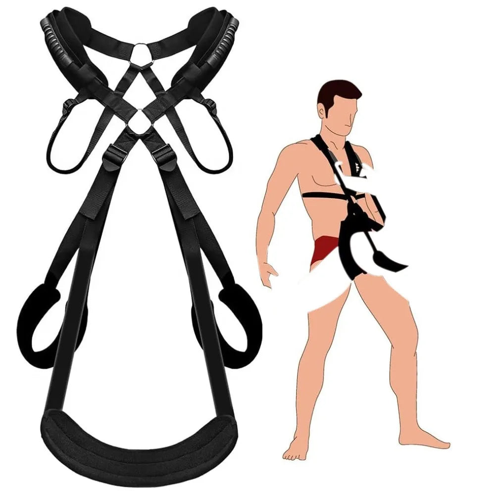 BDSM Double Shoulder Swing, Adult Sex Games for Men and Women, Bondage Straps, Sex Toys, Elastic Adjustable, Adult Products
