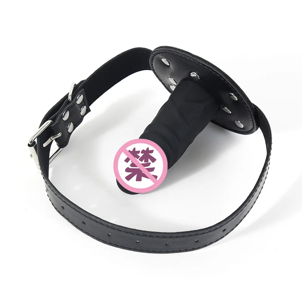 Mouth Strap Plug Mouth Gag Soft Ball Gag Head Harness Restraint Bondage Head Strap Sexy Accessories Adult Sex Toys