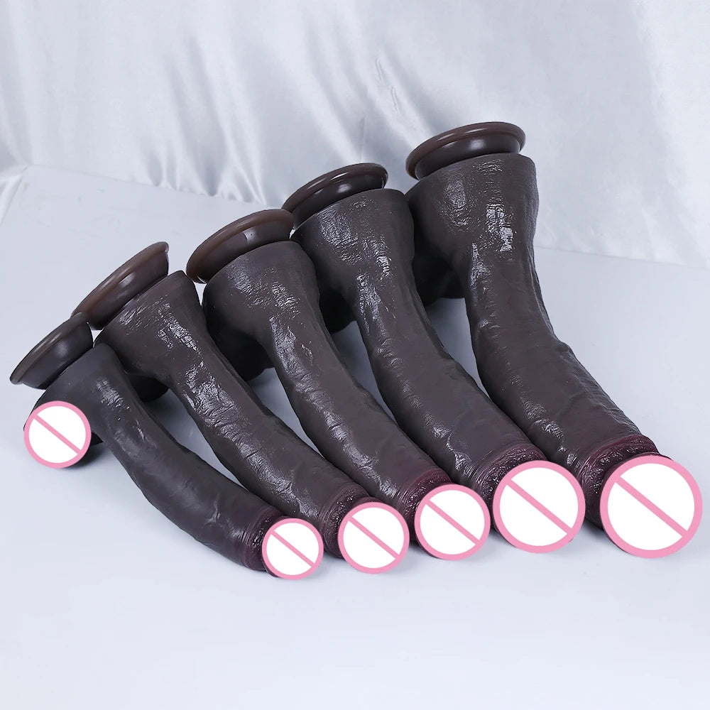 Super Real Skin Penis Realistic Dildo Soft Flexible Huge Cock with Suction Cup Adult Sex Toys for Woman Masturbation Anal Dick