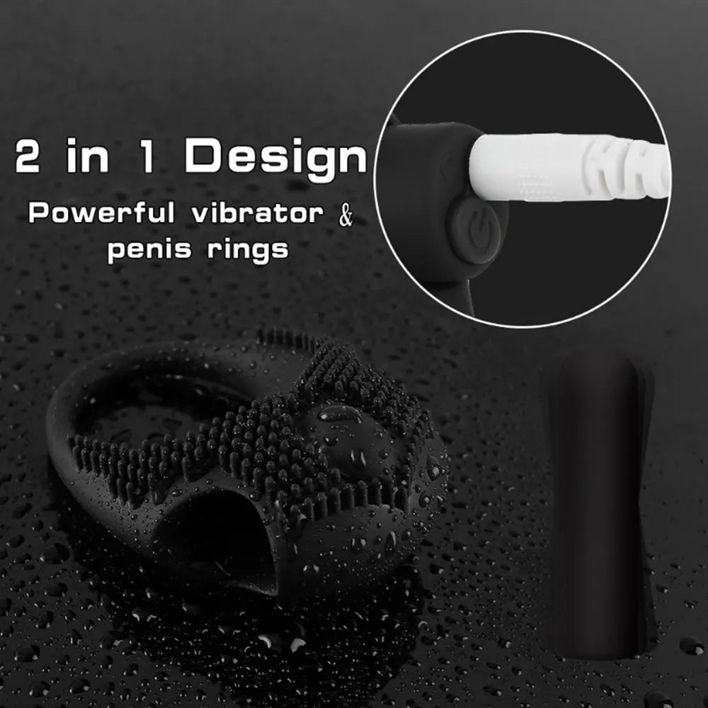 Male Masturbator chastity sextoy sensualex men novelty toys Rechargeable 10 vibration modes Ejaculation delay cock ring  sextoy