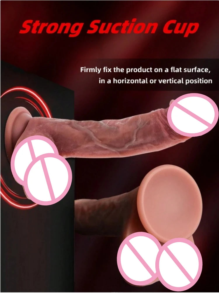 Adult Sex Toys Realistic Waterproof Silicone Penis Anal G-Spot Penetration Dildo with Suction Cup Masturbator Vibrator Massager
