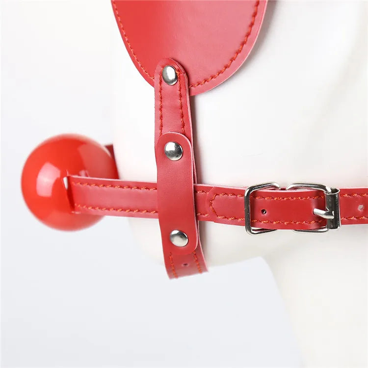 SM Leather Padded Hood Blindfold,Head Harness Mask Gag, BDSM Bondage ,Sex Toys for Couples Accessories