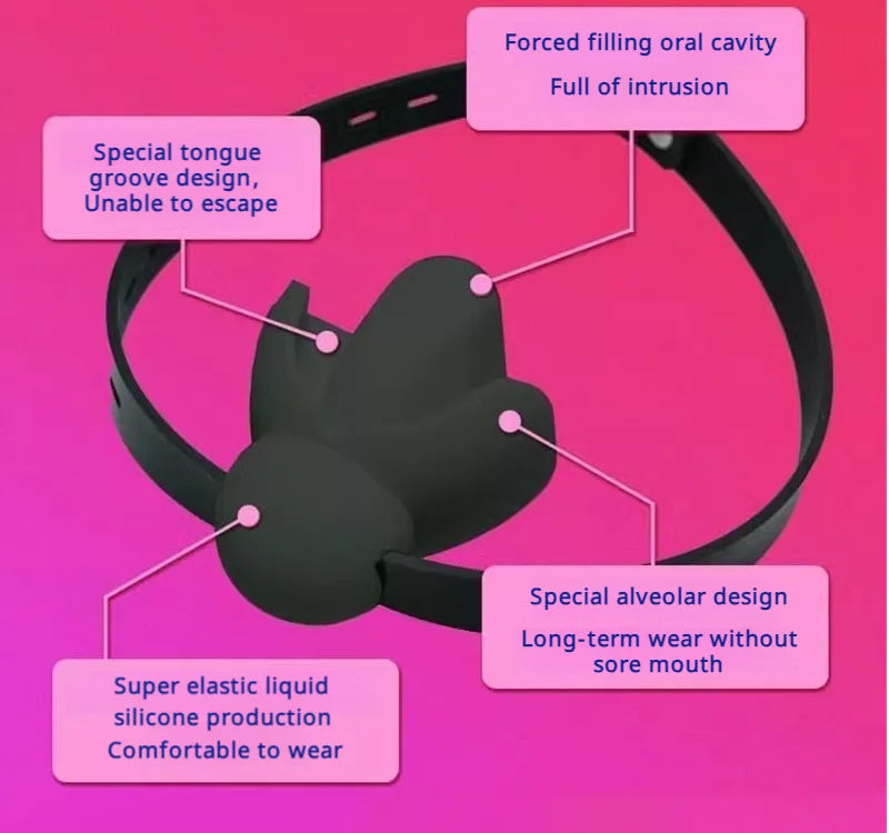 Bdsm Silicone Mouth Gag Bondage Mouth Belt Slave Ball Erotic Sex Toys for Woman Couples