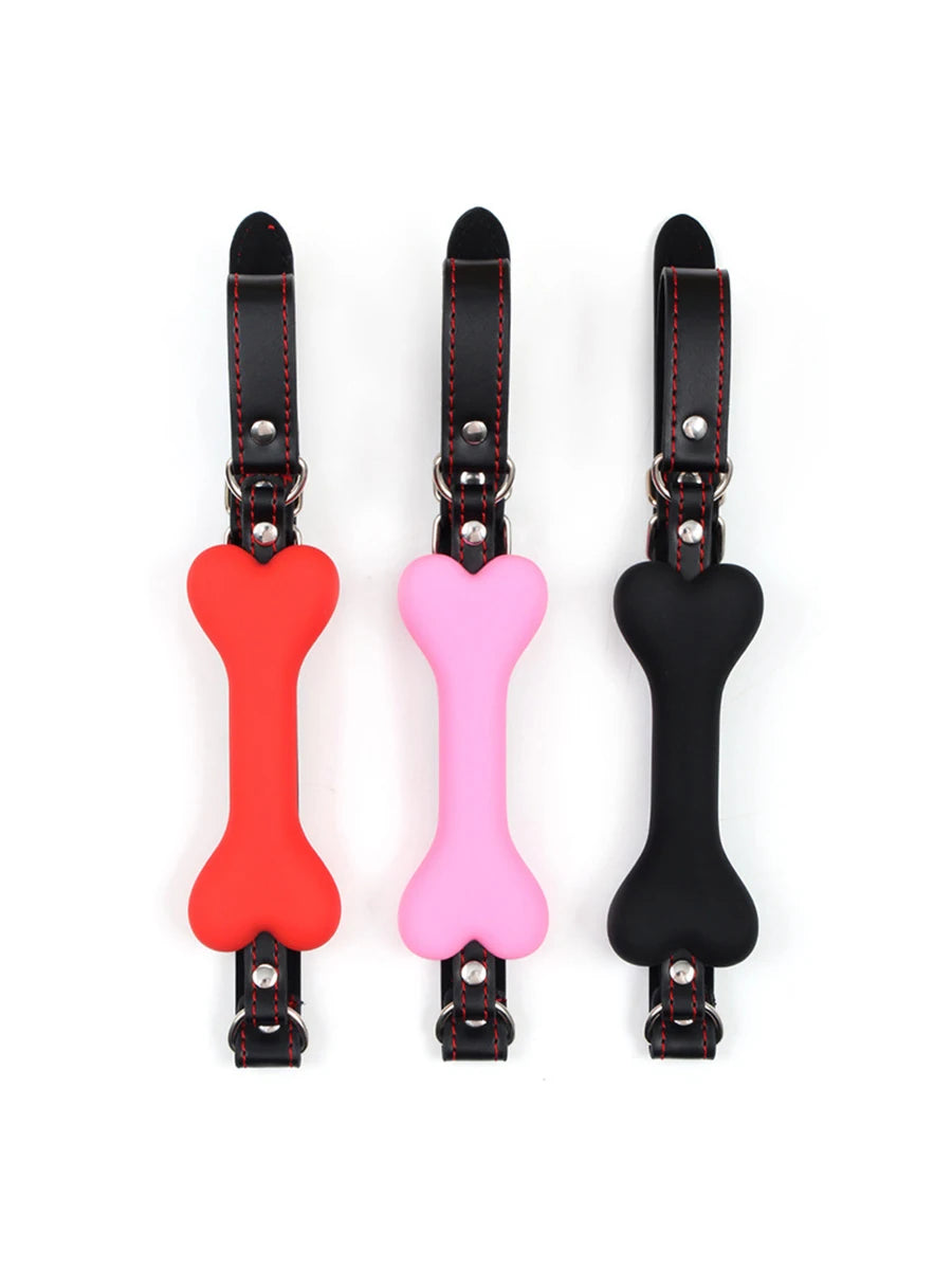 "Be My Little Dog" sex toys  silicone Bone shaped silicone stopper, Silicone mouth plug, adult SM tools, flirting character