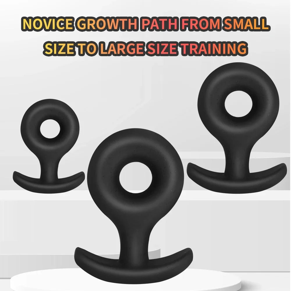 Hollow Wearable Soft Small Silicone Anal Plug Dildo Butt Plug Sex Toys for Adult Beginner Anus Trainer Anal Toy for Men Sex Shop