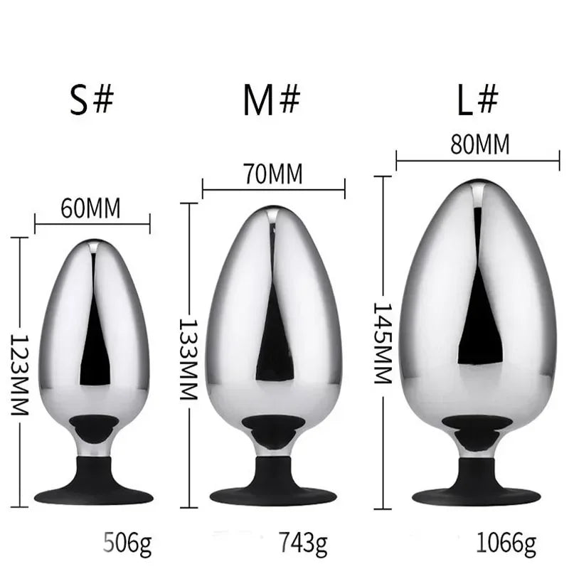 Hot Selling Anal Plug Dildo Huge Fist Strap On Sex Toys For Men/Women Masturbators Stainless Steel Toys Big Butt Plug Wearable