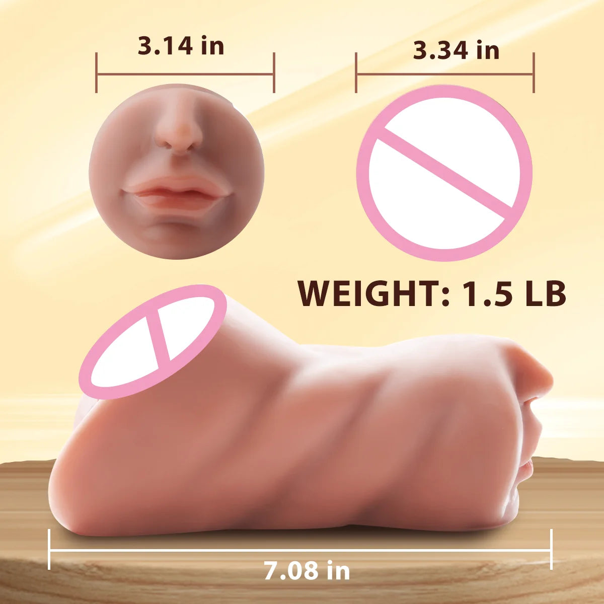 3 In 1 Male Masturbator Cup Realistic Artificial Vagina Pussy Tight Vagina Anus Sex Toy Mouth Textured Masturbation Tool for Men